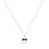 Toolally Women's Mood Pendant Necklace Cool - Silver In Metallic