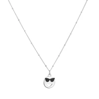 Toolally Women's Mood Pendant Necklace Cool - Silver