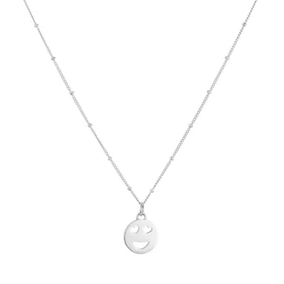 Toolally Women's Mood Pendant Necklace Love - Silver In Metallic