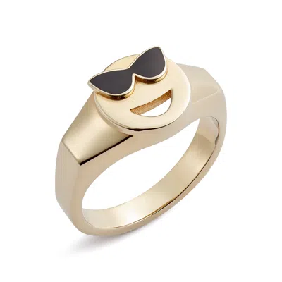 Toolally Women's Mood Signet Ring Cool - Gold