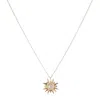 Toolally Women's Neutrals Sunburst Pendant - Pink Mother Of Pearl In Gold