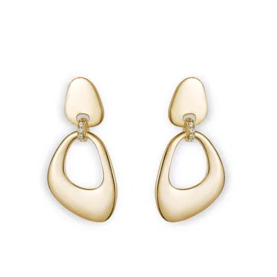 Toolally Women's Pebble Drop Earrings - Gold Vermeil