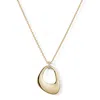Toolally Women's Pebble Drop Pendant Necklace - Gold In Gold