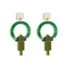 Toolally Women's Petite Art Deco Chandeliers - Green In Green