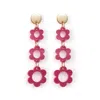 Toolally Women's Pink / Purple Flower Drops - Cerise In Neutral