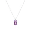 Toolally Women's Pink / Purple Purple Amethyst Bolt Pendant- Sterling Silver In Purple