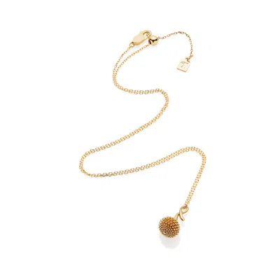 Toolally Women's Pom Pom Pendant Necklace - Gold Vermeil