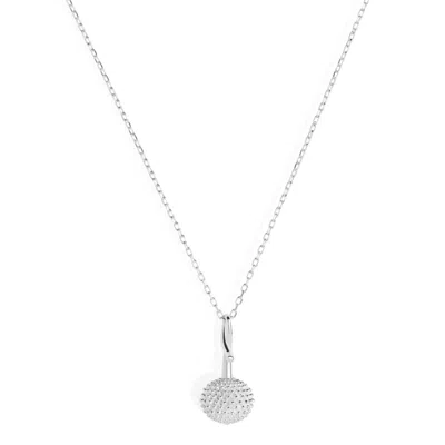 Toolally Women's Pom Pom Pendant Necklace - Sterling Silver