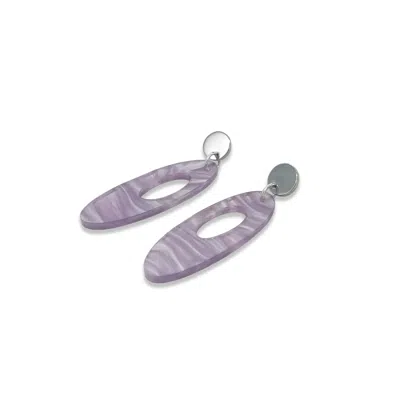 Toolally Women's Purple Hepworth Earrings - Mauve Pear In Multi