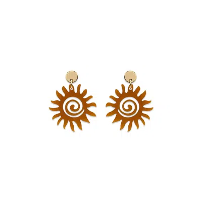 Toolally Women's Sun Earrings - Royal Gold