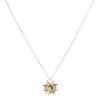 Toolally Women's Neutrals Sunburst Pendant - Pink Mother Of Pearl In Gold