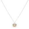 Toolally Women's Neutrals Sunburst Pendant - Pink Mother Of Pearl In White