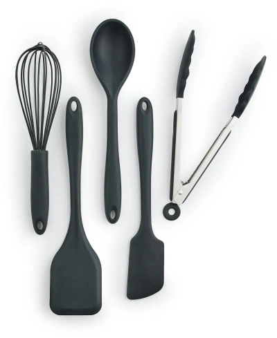 Tools Of The Trade 5-pc. Silicone Utensils Sets, Created For Macy's In Black