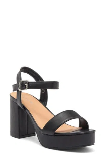 Top Guy Shoes Beverly Platform Sandal In Black Pu