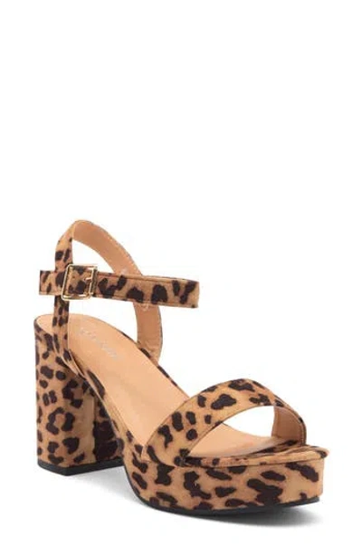 Top Guy Shoes Beverly Platform Sandal In Leopard Su