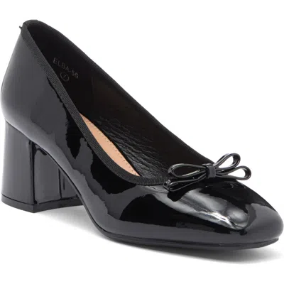 Top Guy Shoes Elba Square Toe Pump In Black Patent