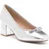 Top Guy Shoes Elba Square Toe Pump In Silver Met
