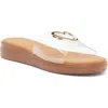 Top Guy Shoes Genova Platform Slide Sandal In Clear Pu