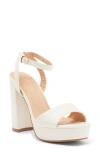 Top Guy Shoes Jane Platform Sandal In Ivory Pu
