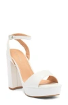 Top Guy Shoes Jane Platform Sandal In White Pu