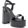 Top Guy Shoes Jasmine Platform Sandal In Black Patent