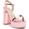 Top Guy Shoes Jasmine Platform Sandal In Pink Patent