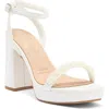 Top Guy Shoes Lingo Platform Sandal In White Pu