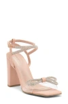 Top Guy Shoes Nile Rhinestone Sandal In Beige Clear