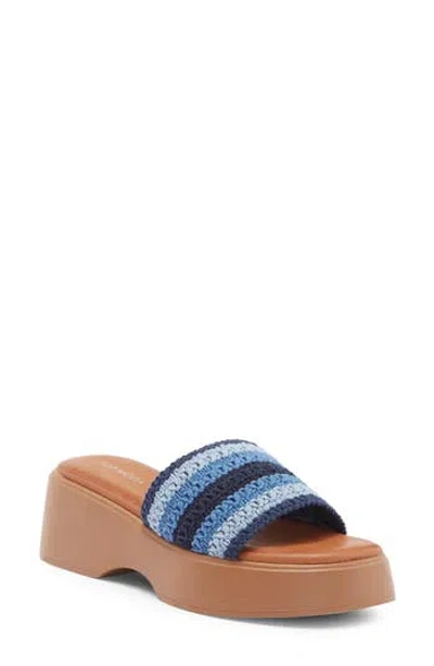 Top Guy Shoes Orchid Slide Sandal In Blue