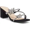 Top Guy Shoes Prairie Butterfly Slide Sandal In Black Nubuck