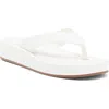 Top Guy Shoes Raya Platform Flip Flop In White Pu