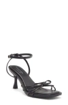 Top Guy Shoes Vero Bow Sandal In Black Pu