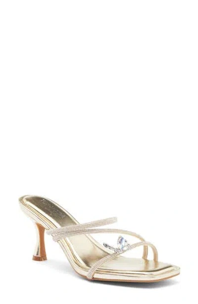 Top Guy Shoes Vero Crystal Butterfly Sandal In Gold Met