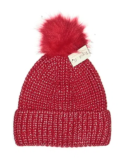 Top It Off Beanie Hat Red Accessories In Brown