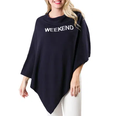 Top It Off Boardwalk Weekend Ponchos In Black