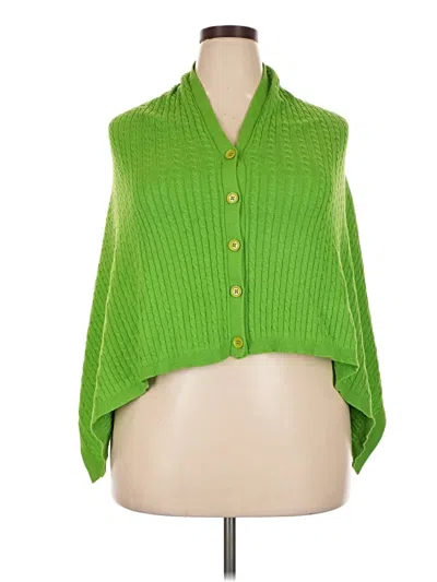 Pre-owned Top It Off Cardigan Sweater Green Cowl Neck Sweaters & Sweatshirts