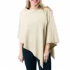 Top It Off Carol Poncho In Gold In Neutral