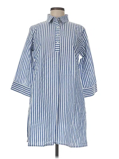 Pre-owned Top It Off Casual Dress In Blue