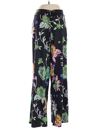 Pre-owned Top It Off Casual Pants Black Tropical Pattern Bottoms
