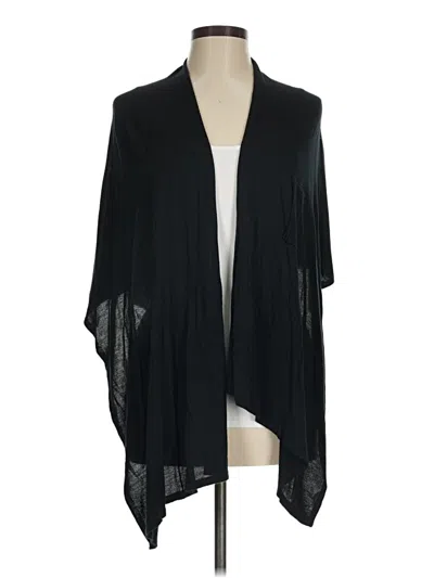 Pre-owned Top It Off Kimono Black Plunge Neckline Tops