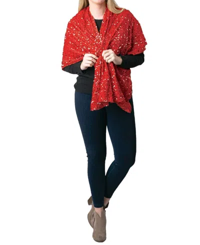 Top It Off Krystal Sequins Keyhole Wraps In Red