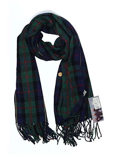 Pre-owned Top It Off Scarf Green Plaid Pattern Accessories