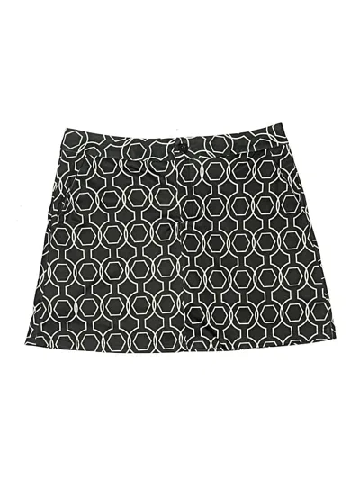 Pre-owned Top It Off Skort Black Print Pattern Bottoms