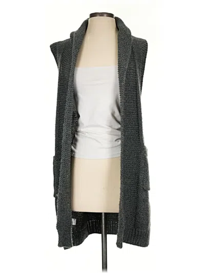 Pre-owned Top It Off Sweater Vest Gray Cowl Neck Sweaters & Sweatshirts