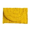Top It Off Women's Eliza Rattan Woven Straw Clutch In Yellow