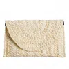 Top It Off Women's Eliza Rattan Woven Straw Clutches In Cream Ivory In Multi