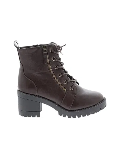 Pre-owned Top Moda Ankle Boots Brown Shoes