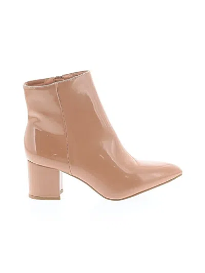 Pre-owned Top Moda Ankle Boots Tan Shoes