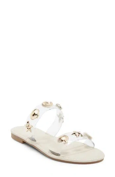 Top Moda Aria Double Strap Slide Sandal In White