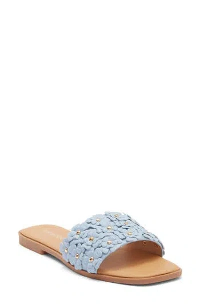 Top Moda Autumn Slide Sandal In Blue